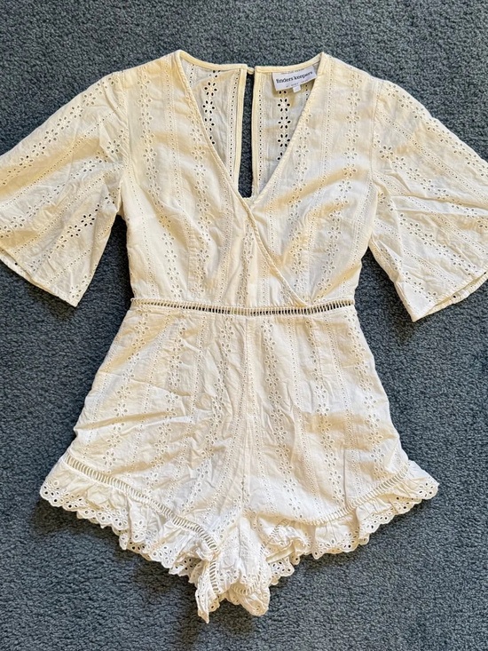 Finders Keepers Pants - Finders Keepers Sunday Playsuit Lace / Crochet Eyelet Romper